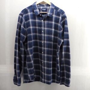 Buffalo Jeans‎ Blue Plaid Flannel Shirt Mens Size 2XL Long Sleeve Button Down